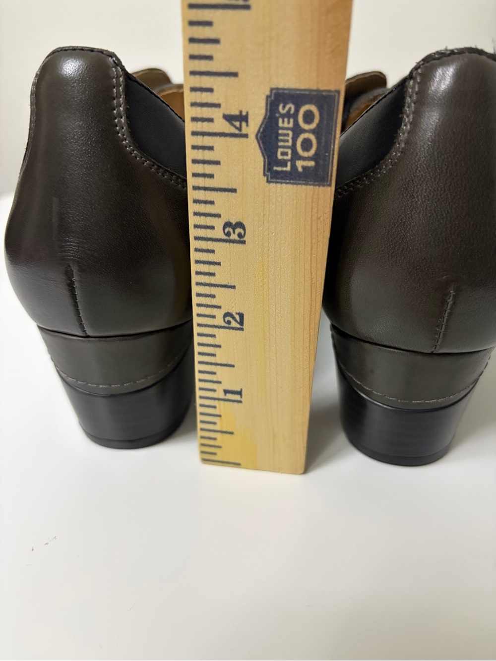 Goodomien Women’s Black & Grey Leather Oxford Chunky Heel Pumps Size 40 / US 9 - Picture 6 of 15